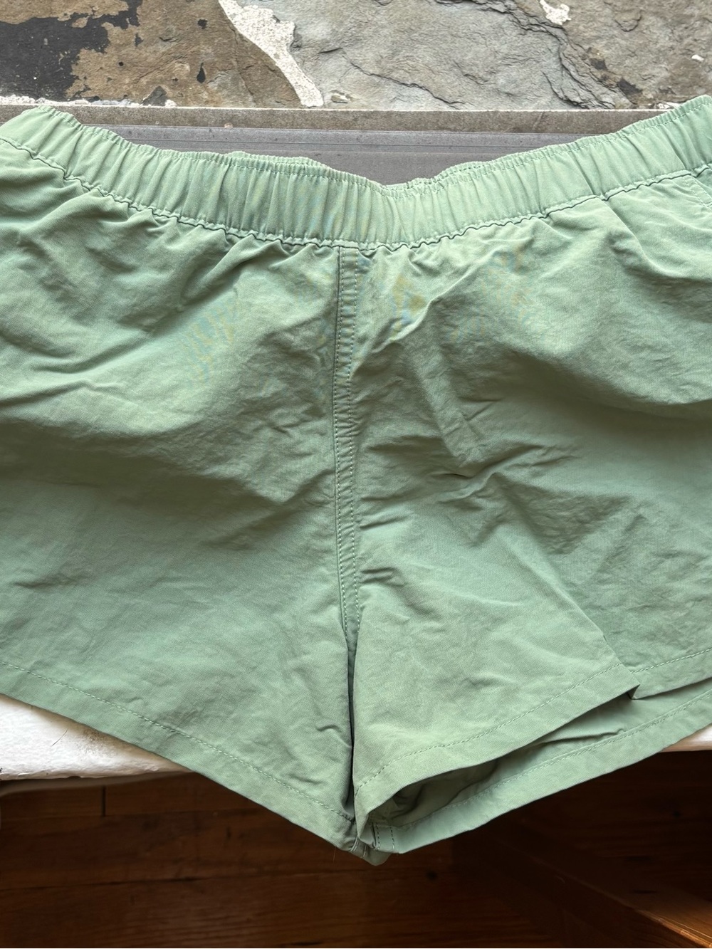 Patagonia  Elastic-Waist Sage Green Shorts